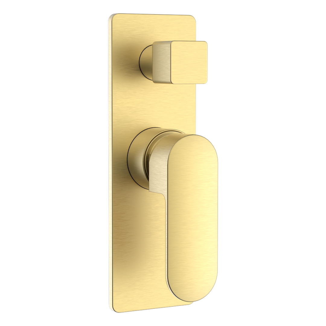 Sonar Shower Wall Mixer With Diverter  - Brushed Gold alternate view