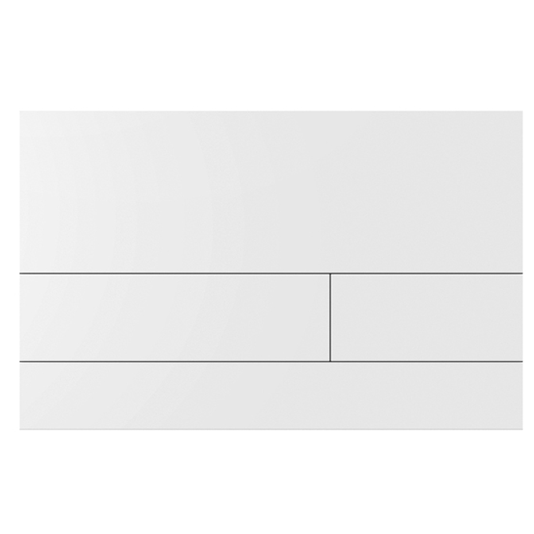 Pollux Rectangler Toilet Button  - Matte White alternate view