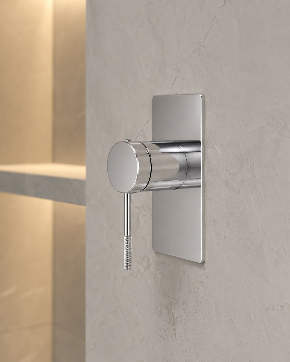 Val Shower Wall Mixer  - Chrome Plated