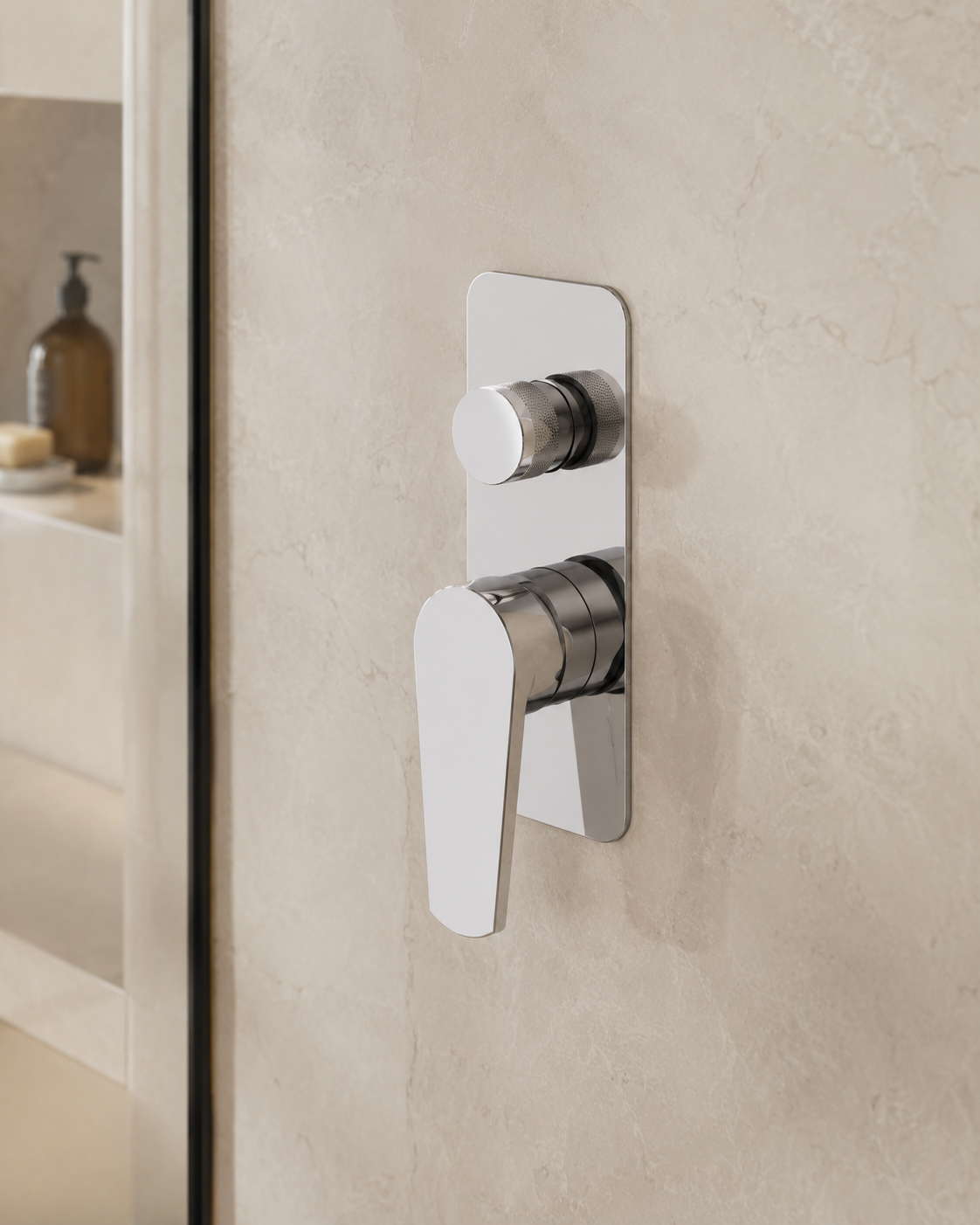 Leader Shower Wall Mixer With Diverter  - Chrome Plated