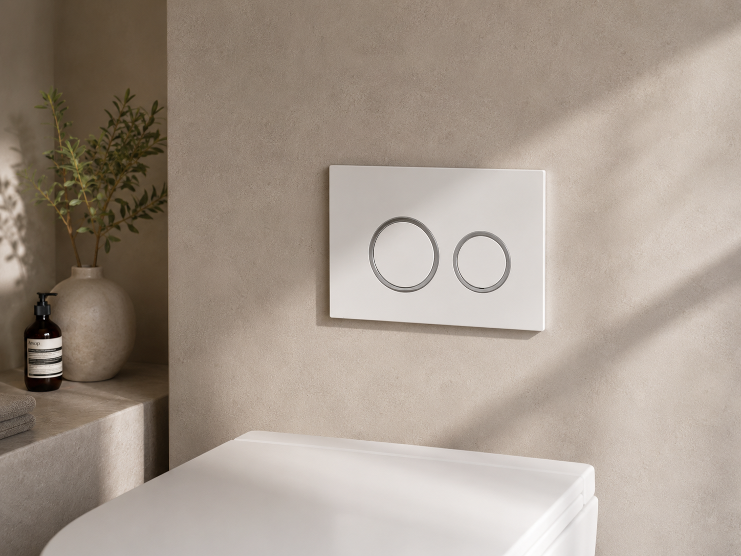 Elite Toilet Button Round - White