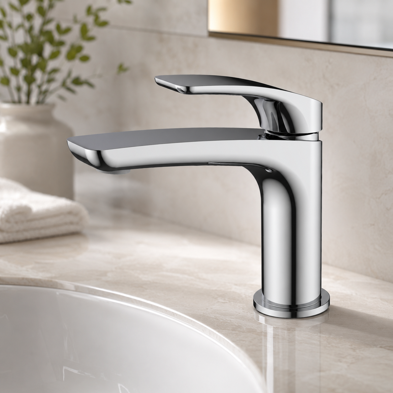 Trvaller Basin Mixer - Chrome Plated