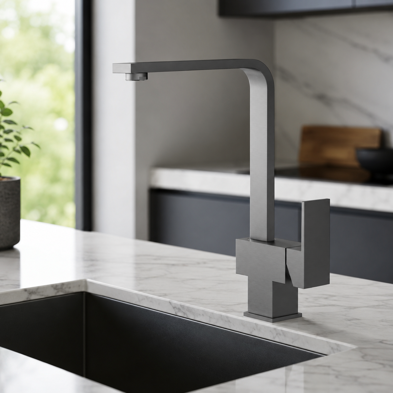 Sonar Kitchen Mixer - Gunmetal Grey