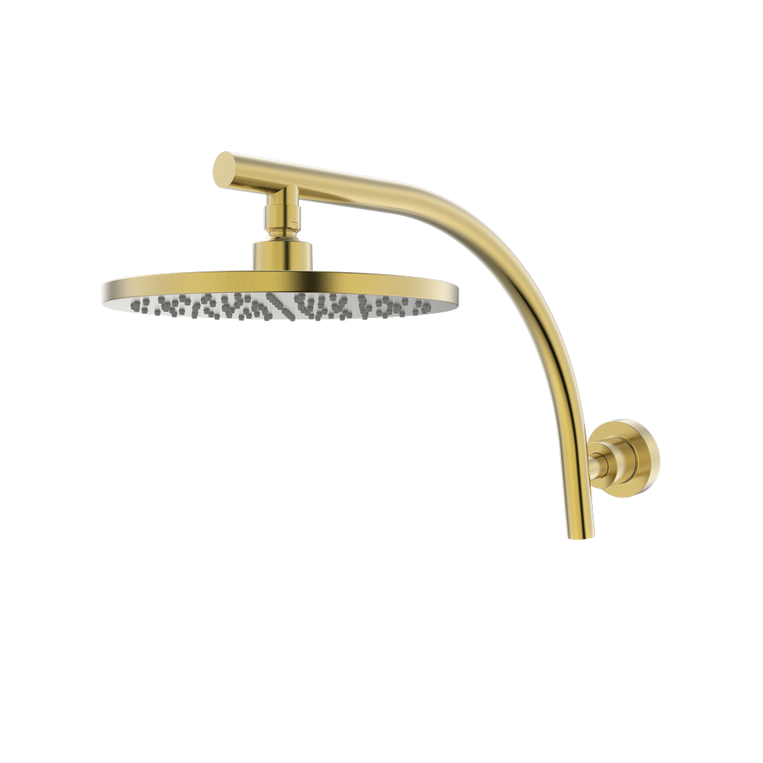 Val Round Arm and Head Shower Set - Brushed Gold alternate view