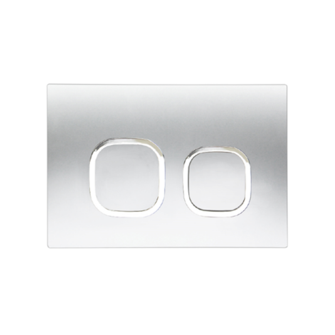 Elite Toilet Button Square - Chrome alternate view