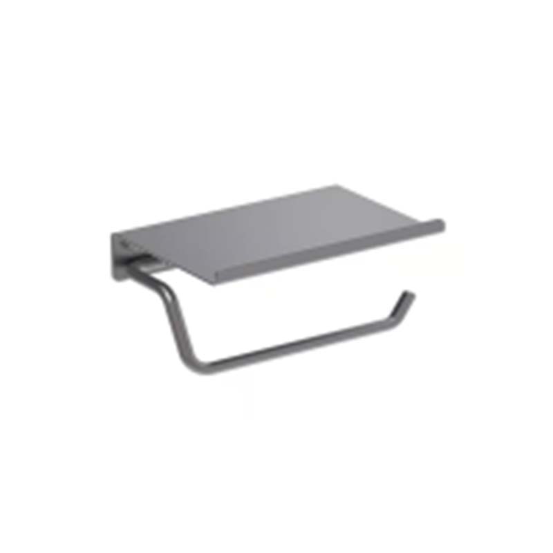 Leader Toilet Roll Holder with Shelf - Gunmetal Grey image display sequence frame - 4