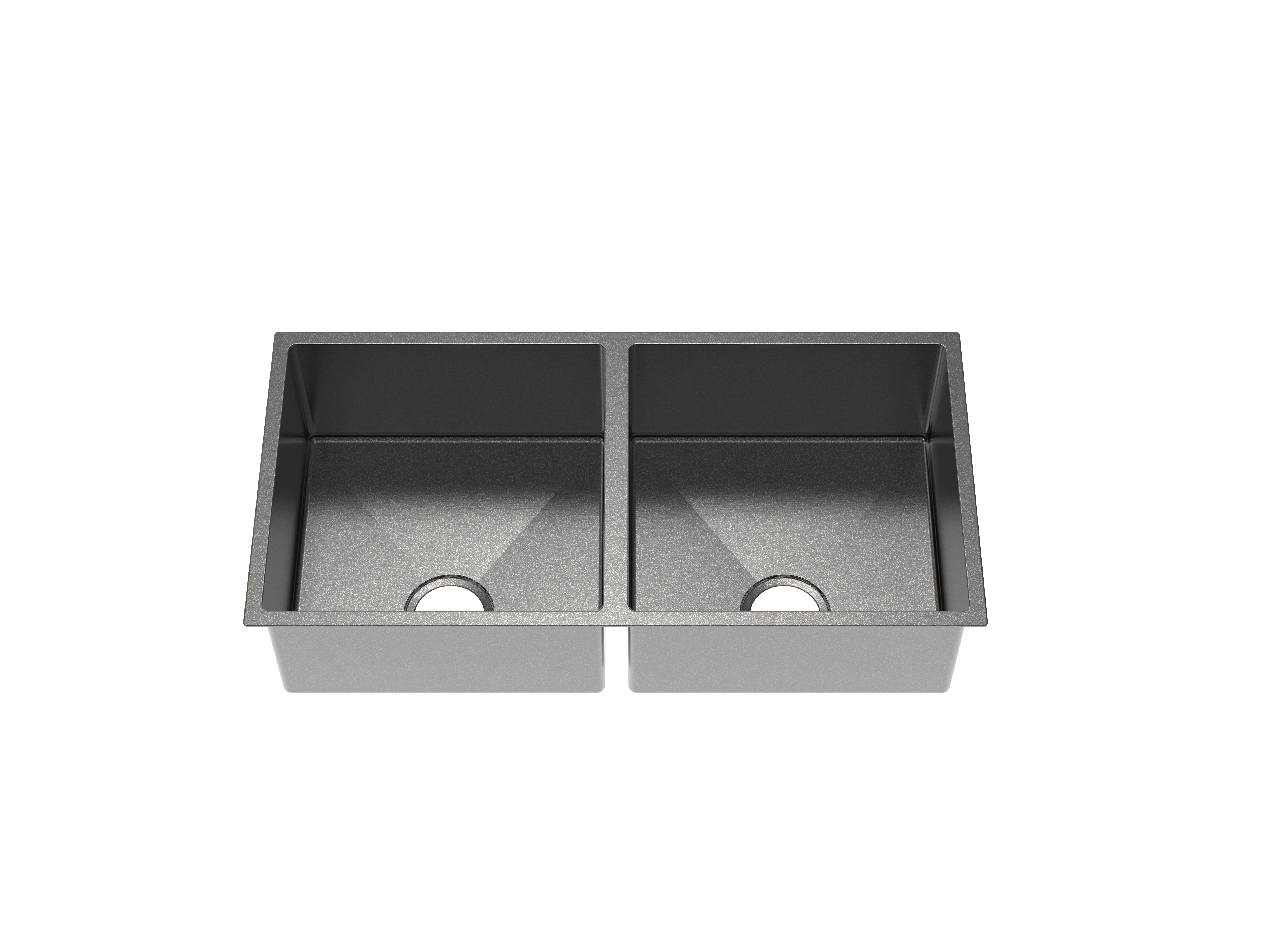 Sonar Hand-Made Double Kitchen Sink - Titanium Black alternate view