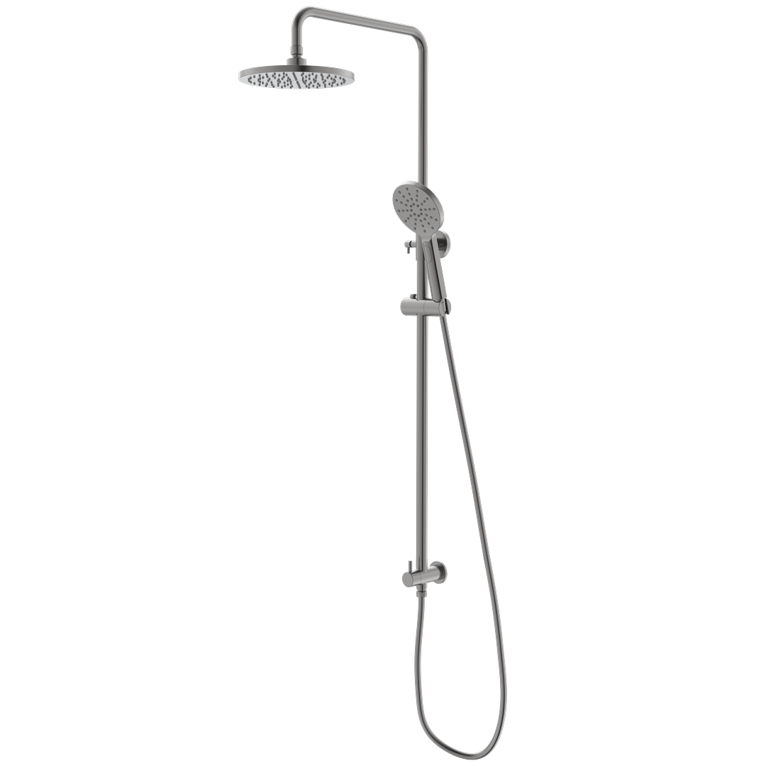 Val Round Rail Shower Set - Gunmetal Grey alternate view