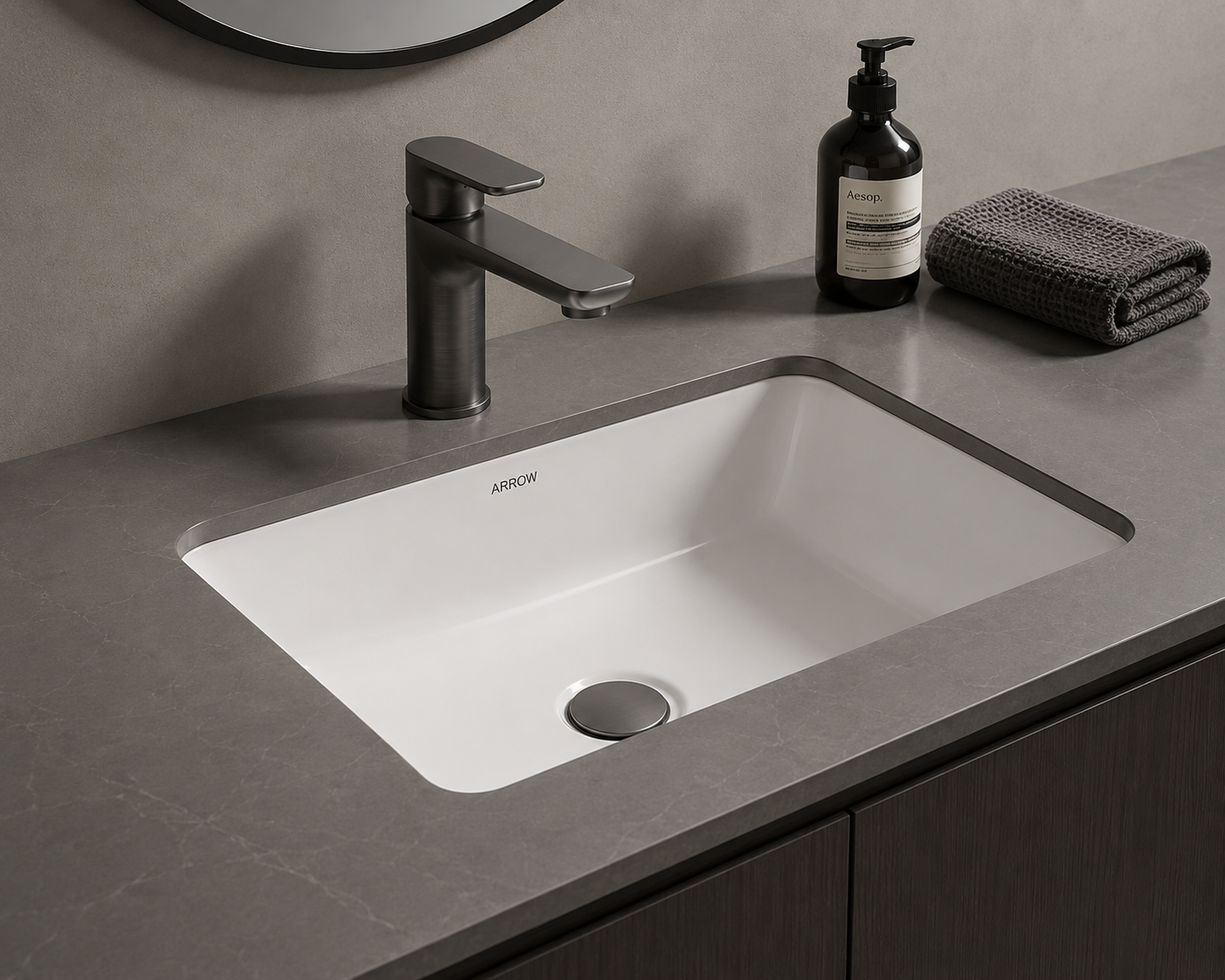 Edge Basin Mixer - Gunmetal Grey