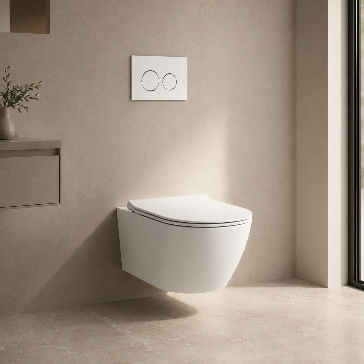 Castor Wall-Hung Toilet Pan
