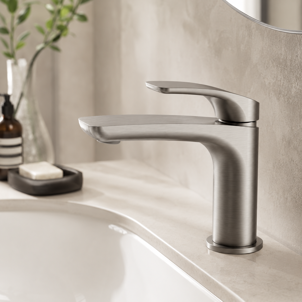 Trvaller Basin Mixer - Gunmetal Grey