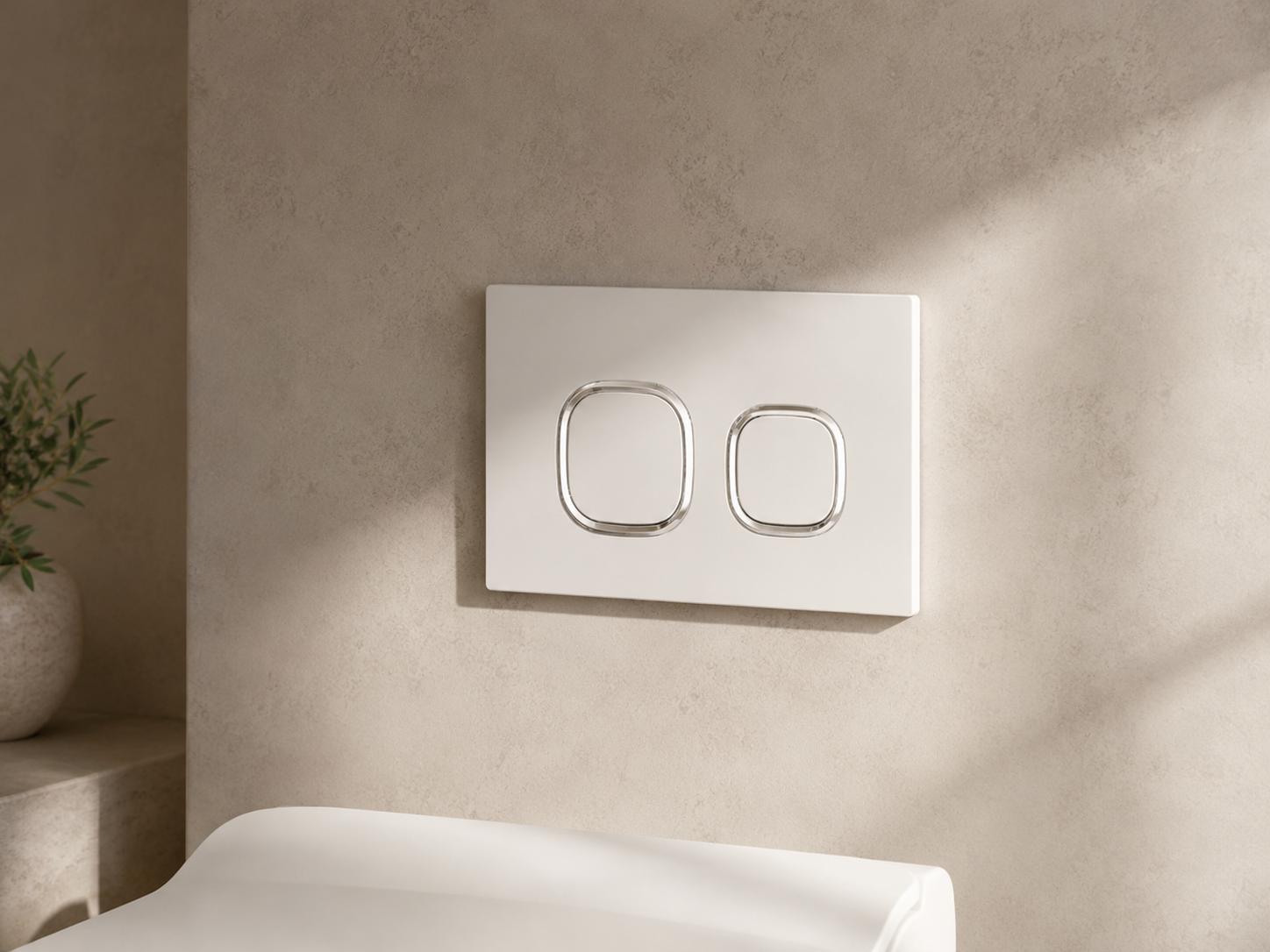 Elite Toilet Button Square - White