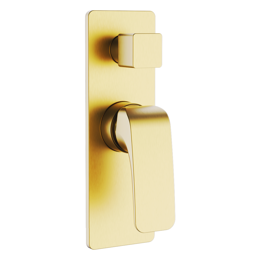 Trvaller Shower Wall Mixer With Diverter  - Brushed Gold alternate view