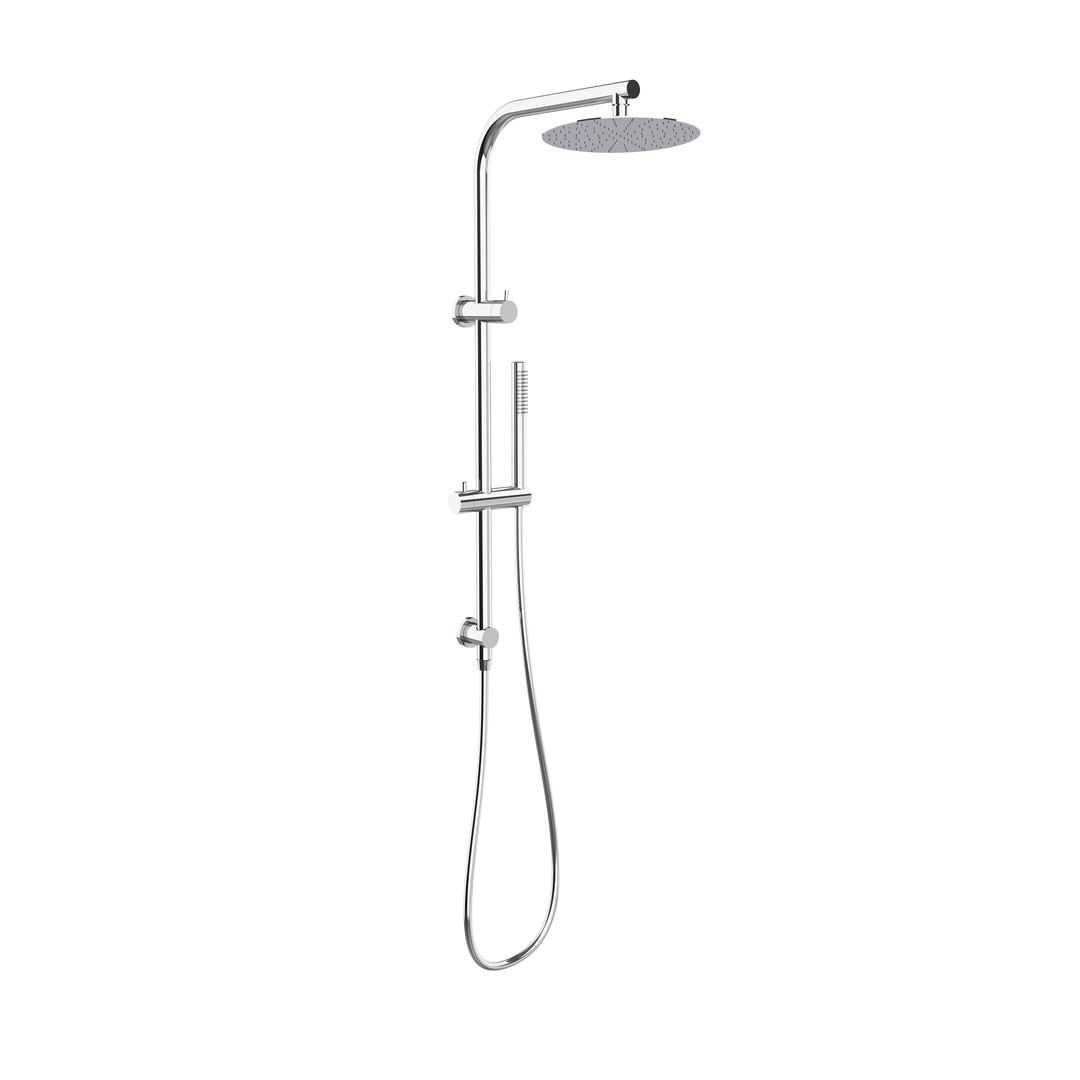 Edge Round Rail Shower with Overhead - Chrome Plated alternate view