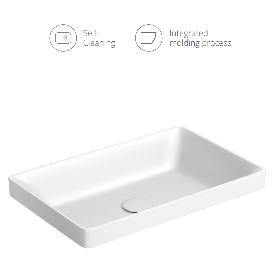 Pamir Rectangle Counter-top Basin alternate view