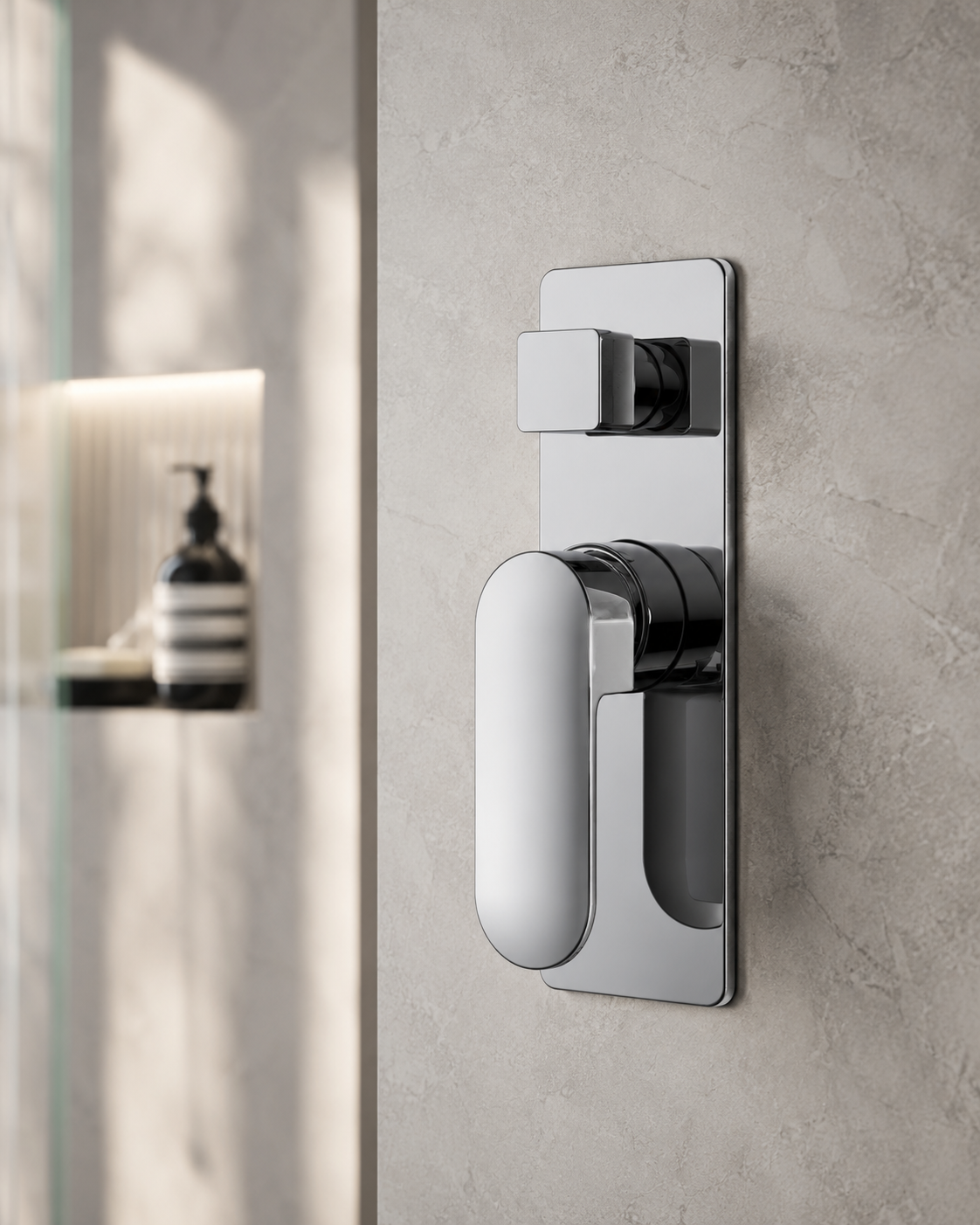Sonar Shower Wall Mixer With Diverter  - Chrome Plated