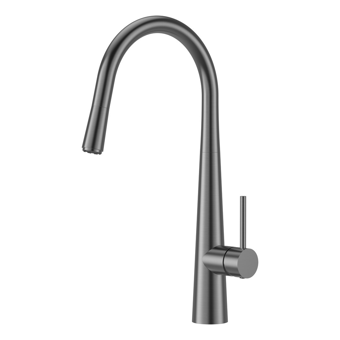 Edge Pull-Out Kitchen Mixer - Gunmetal Grey image display sequence frame - 4
