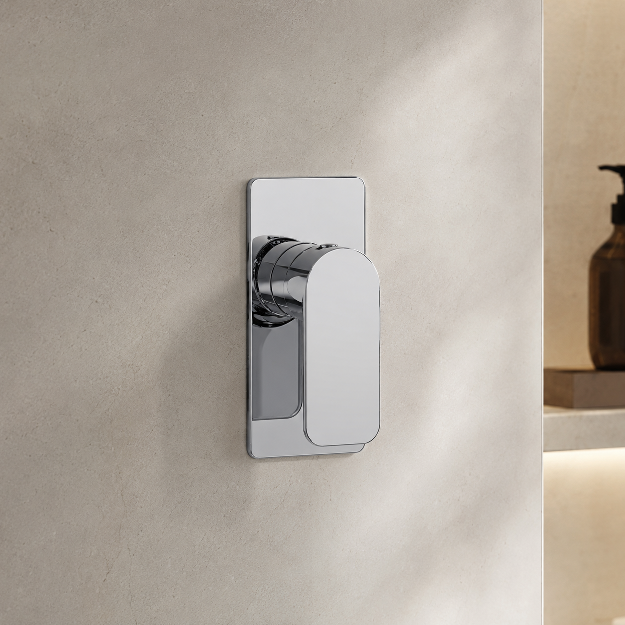 Edge Shower Wall Mixer - Chrome Plated