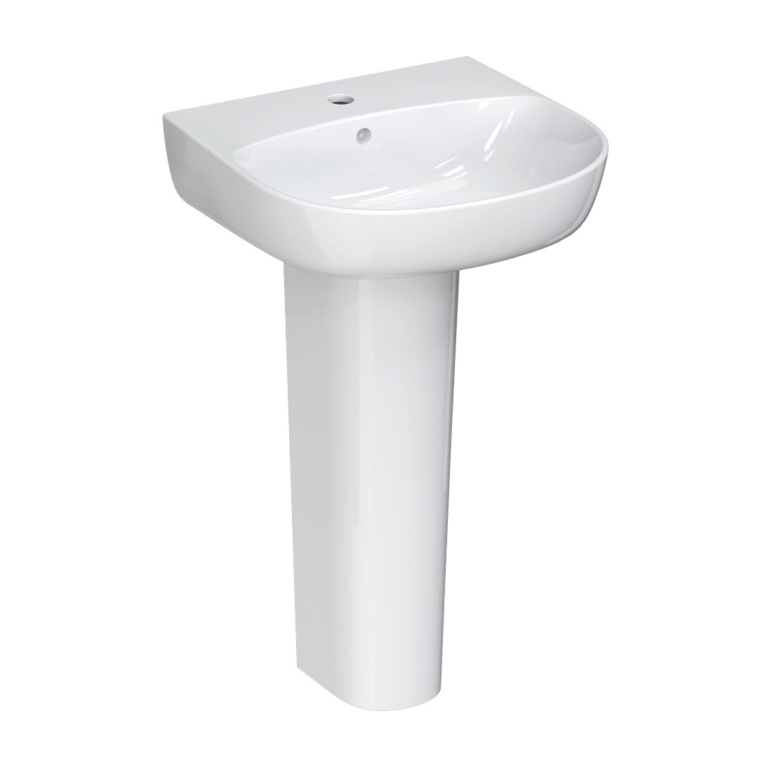 Pamir Wall-hung Basin with Full-Pedestal alternate view