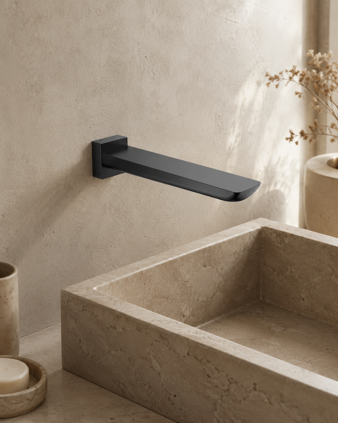Edge Wall-Mounted Spout - Gunmetal Grey