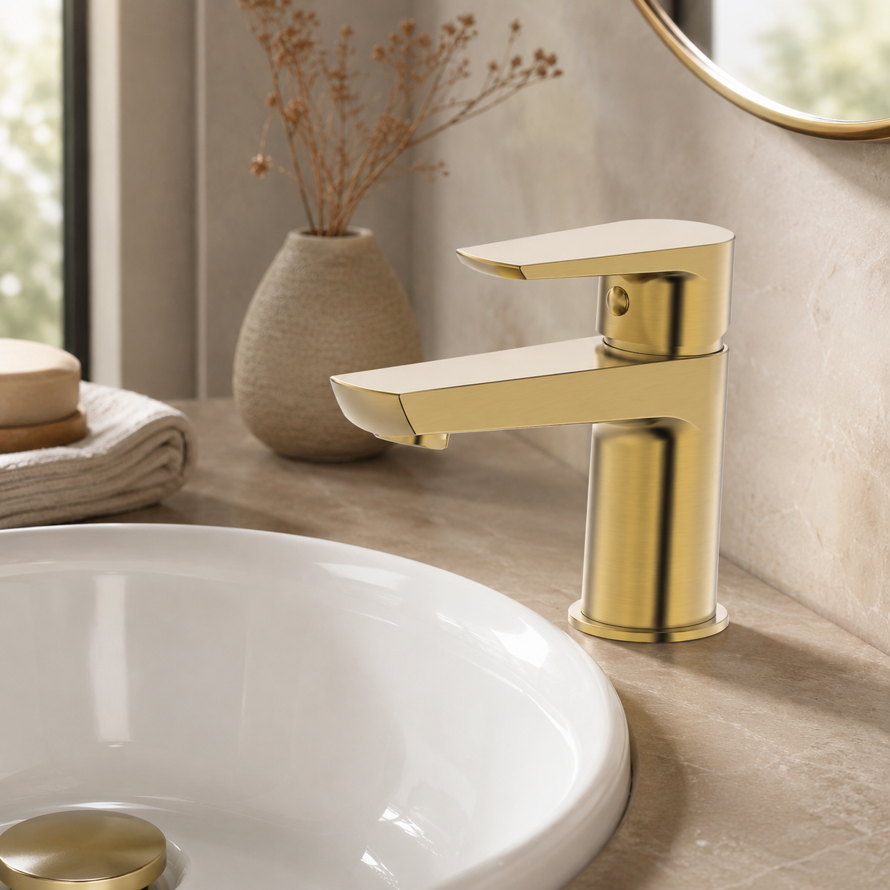 Leader Basin Mixer - Brushed Gold