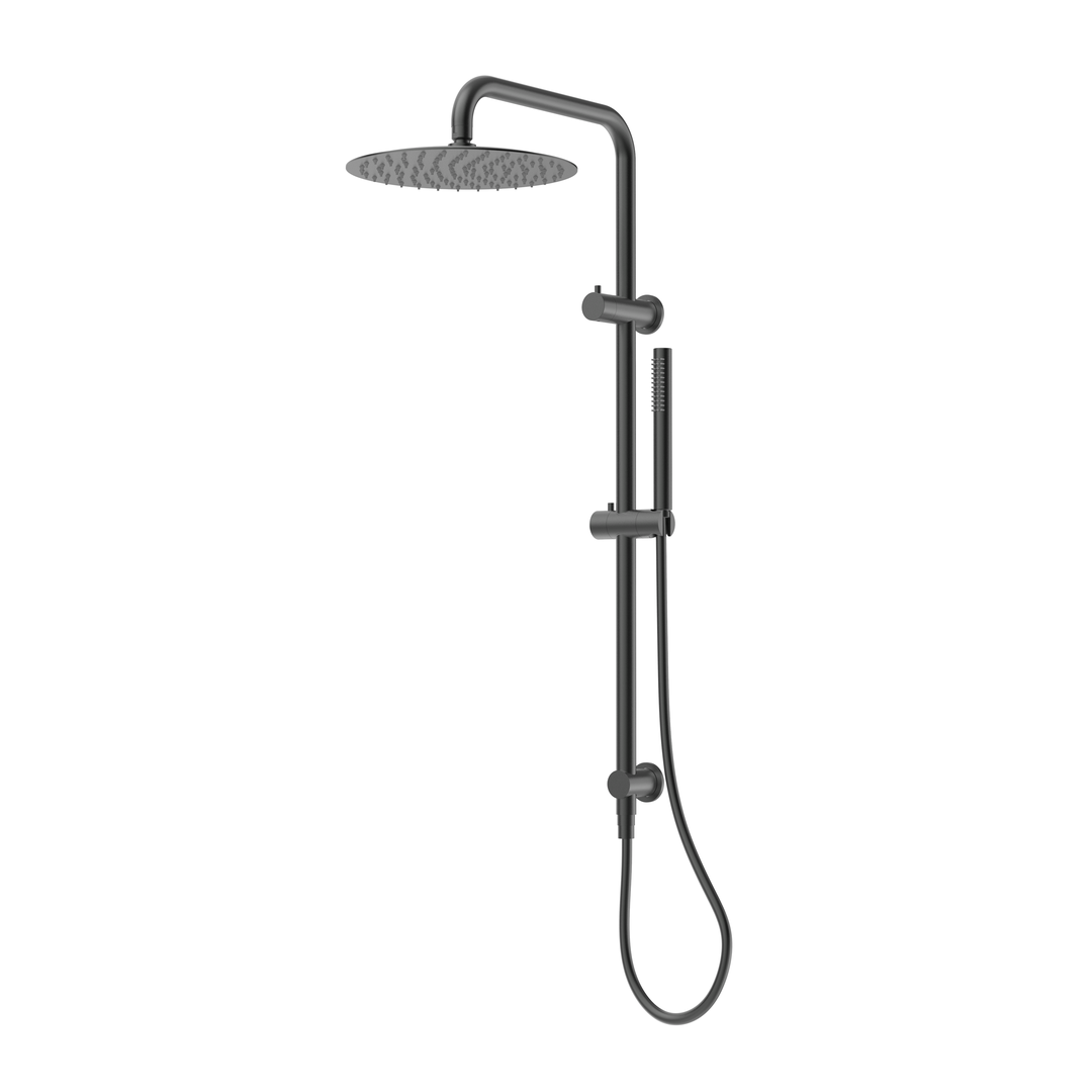 Edge Round Rail Shower with Overhead - Gunmetal Grey image display sequence frame - 3