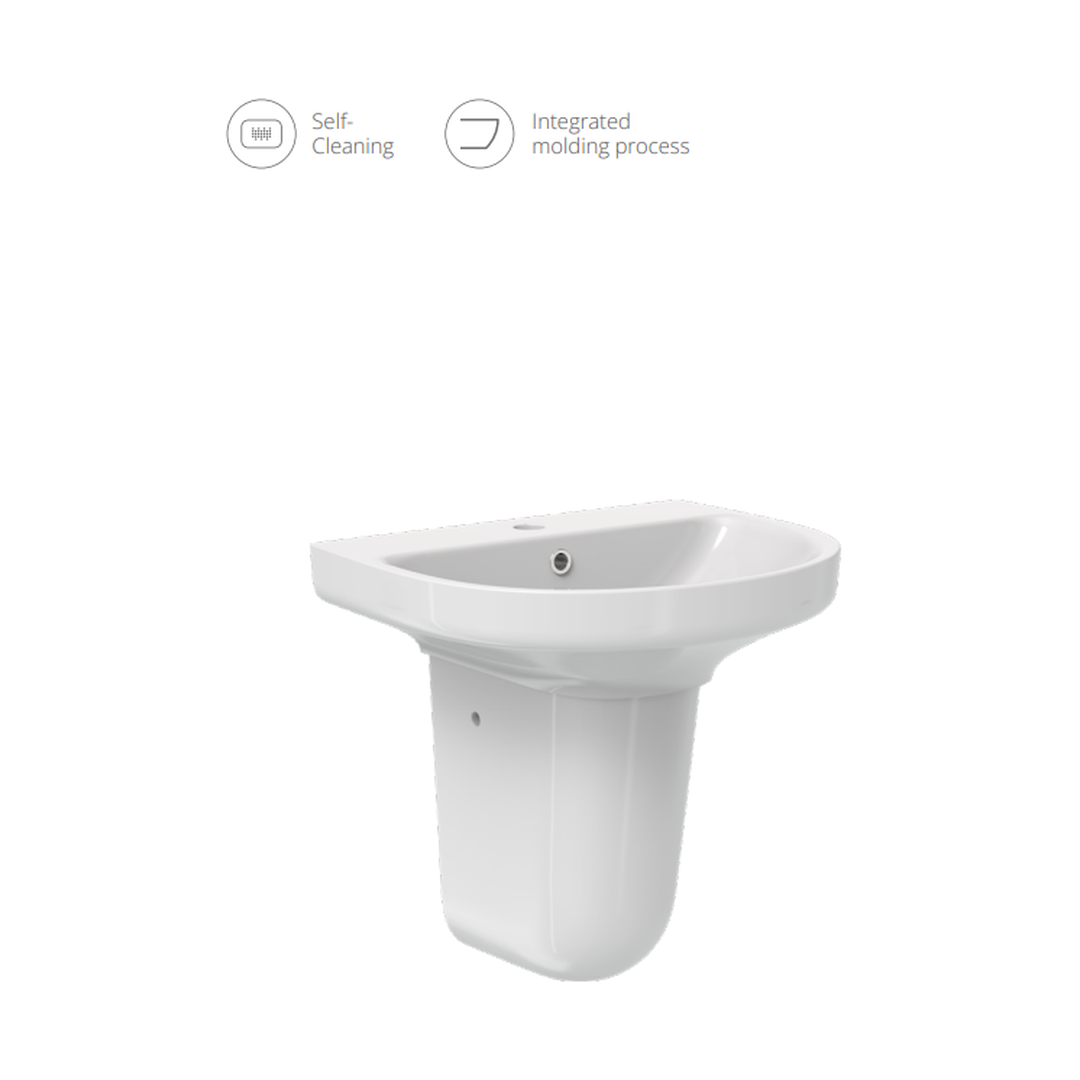 Caka Wall-hung Basin with Full-Pedestal alternate view