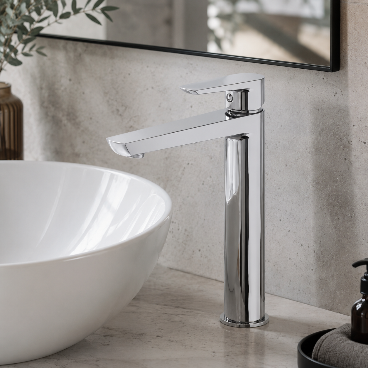 Leader Tower Basin Mixer - Chrome Plated