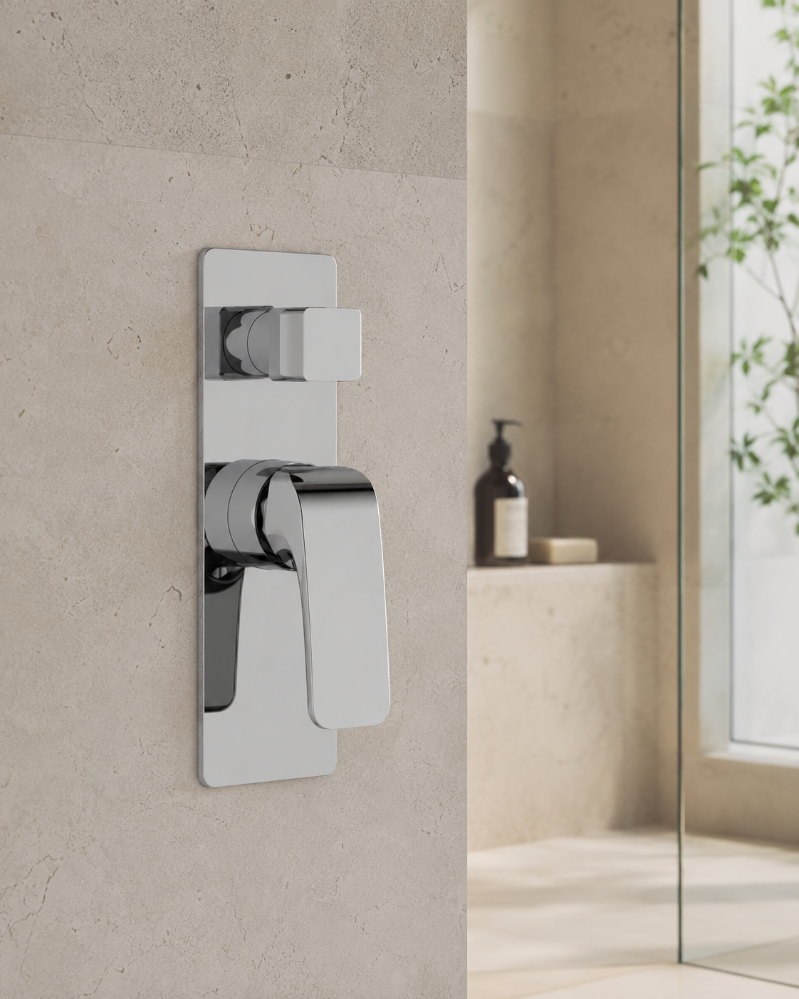 Trvaller Shower Wall Mixer With Diverter  - Chrome Plated