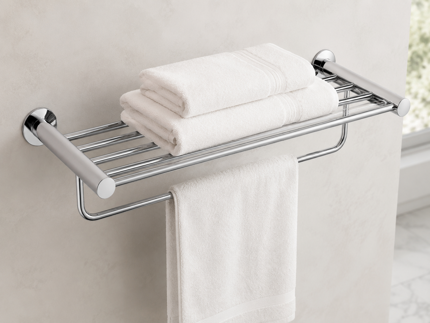 Leader Towel Shelf - Stainless Steel Finish