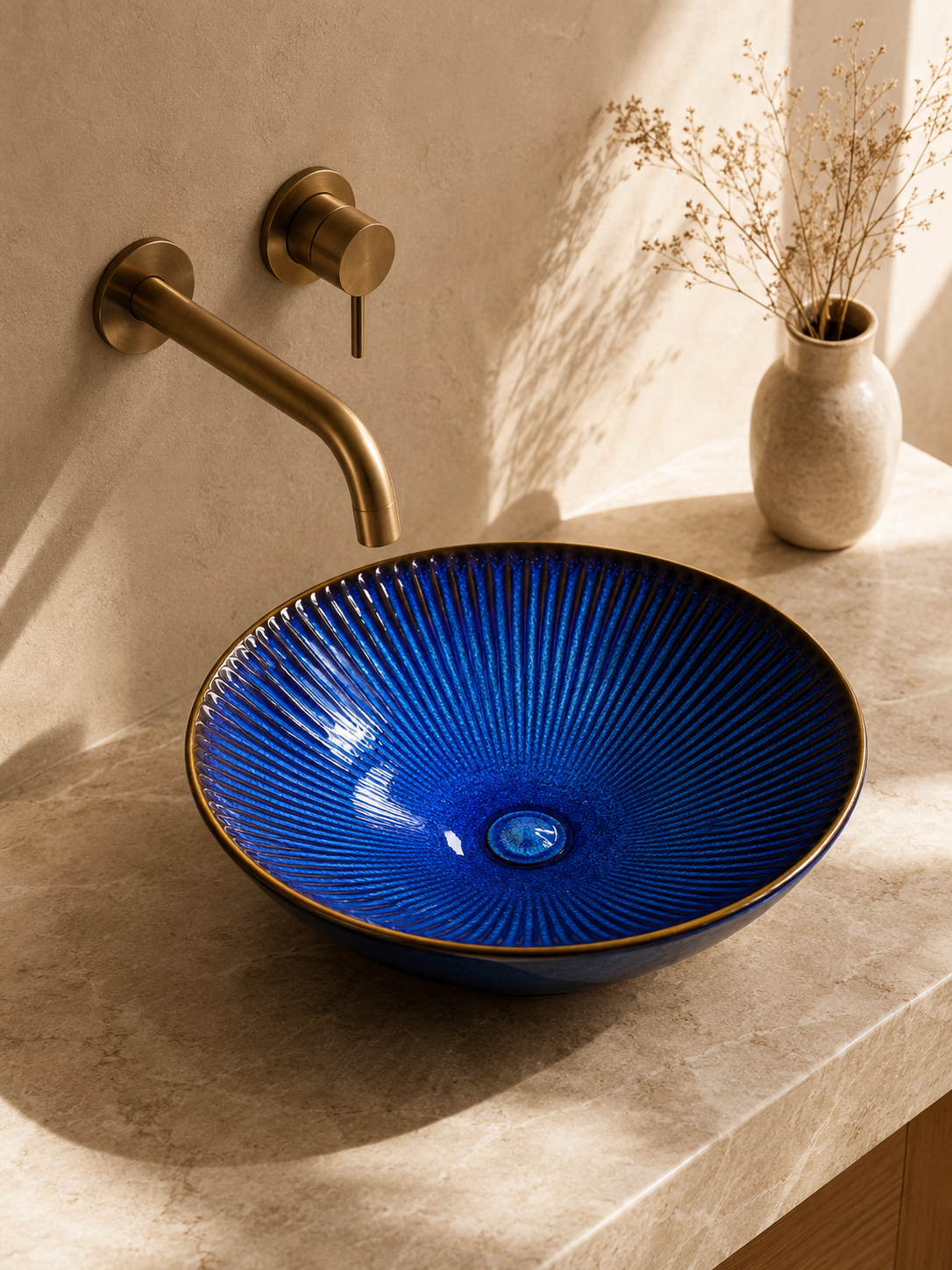 Jun Blue Counter-top Basin